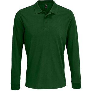 SOL'S Men's Prime Pique Long-Sleeved Polo Shirt in Bottle Green Size: XL Bottle Green XL SOL'S Men's Prime Pique Long-Sleeved Polo Shirt in Bottle Green Size: XL Bottle Green XL