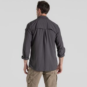 Craghoppers Men's 'Nosilife Adventure' Long Sleeve Insect Repellent Shirt in Mid Grey Size: 2XL Mid Grey 2XL Craghoppers Men's 'Nosilife Adventure' Long Sleeve Insect Repellent Shirt in Mid Grey Size: 2XL Mid Grey 2XL