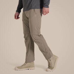 Craghoppers Men's NosiLife Pro Insect-Repellent Lightweight Stretch Zip-Off Trouser in Beige Size: 38R Beige 38R Craghoppers Men's NosiLife Pro Insect-Repellent Lightweight Stretch Zip-Off Trouser in Beige Size: 38R Beige 38R