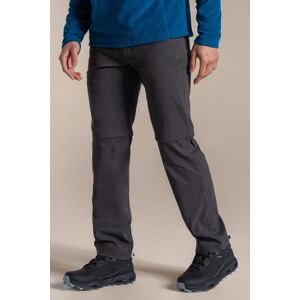 Craghoppers Men's Kiwi Pro Water-Repellent Stretch Zip-Off Convertible Trouser in Dark Grey Size: 30R Dark Grey 30R Craghoppers Men's Kiwi Pro Water-Repellent Stretch Zip-Off Convertible Trouser in Dark Grey Size: 30R Dark Grey 30R