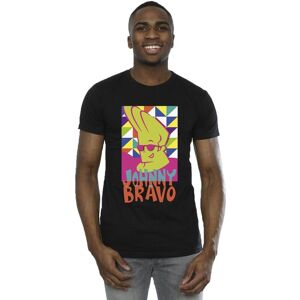 Johnny Bravo Men's Multi Triangles Pop Art T-Shirt in Black Size: 3XL Black 3XL Johnny Bravo Men's Multi Triangles Pop Art T-Shirt in Black Size: 3XL Black 3XL