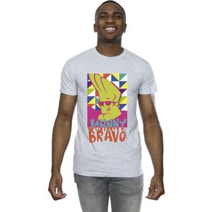 Johnny Bravo Men's Multi Triangles Pop Art T-Shirt in Grey Size: 5XL Grey 5XL Johnny Bravo Men's Multi Triangles Pop Art T-Shirt in Grey Size: 5XL Grey 5XL