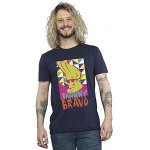 Johnny Bravo Men's Multi Triangles Pop Art T-Shirt in Navy Size: Medium Navy M Johnny Bravo Men's Multi Triangles Pop Art T-Shirt in Navy Size: Medium Navy M
