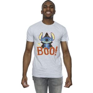 Disney Men's Lilo & Stitch Boo T-Shirt in Grey Size: Large Grey L Disney Men's Lilo & Stitch Boo T-Shirt in Grey Size: Large Grey L