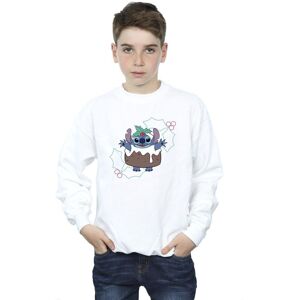 Disney Boy's Lilo & Stitch Pudding Holly Sweatshirt in White Size: 7-8 Years White 7-8 Years Disney Boy's Lilo & Stitch Pudding Holly Sweatshirt in White Size: 7-8 Years White 7-8 Years