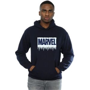Marvel Men's Icicle Logo Hoodie in Navy Size: Small Navy S Marvel Men's Icicle Logo Hoodie in Navy Size: Small Navy S