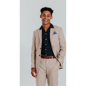 Dobell Men's Sand Linen Suit Jacket in Brown Size: 38S Brown 38S Dobell Men's Sand Linen Suit Jacket in Brown Size: 38S Brown 38S