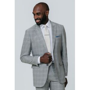 Dobell Men's Grey with Tan Check 2 Piece Suit Size: 38R Grey 38R Dobell Men's Grey with Tan Check 2 Piece Suit Size: 38R Grey 38R