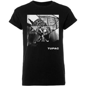 Tupac Shakur Men's Broken Up Cotton T-Shirt in Black Size: XL Black XL Tupac Shakur Men's Broken Up Cotton T-Shirt in Black Size: XL Black XL