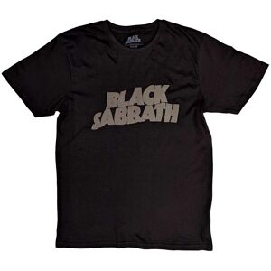Black Sabbath Men's Wavy Cotton Logo T-Shirt in Black Size: Medium Black M Black Sabbath Men's Wavy Cotton Logo T-Shirt in Black Size: Medium Black M
