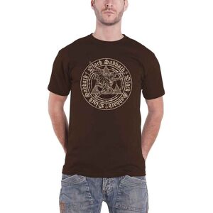 Black Sabbath Men's Henry Pyramid Emblem Cotton T-Shirt in Brown Size: 2XL Brown 2XL Black Sabbath Men's Henry Pyramid Emblem Cotton T-Shirt in Brown Size: 2XL Brown 2XL