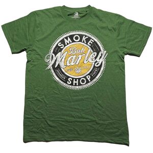 Bob Marley Men's Smoke Shop Cotton T-Shirt in Green Size: Large Green L Bob Marley Men's Smoke Shop Cotton T-Shirt in Green Size: Large Green L