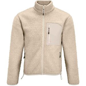 SOL'S Men's Fury Sherpa Fleece Jacket in Light Beige Size: Small Light Beige S SOL'S Men's Fury Sherpa Fleece Jacket in Light Beige Size: Small Light Beige S