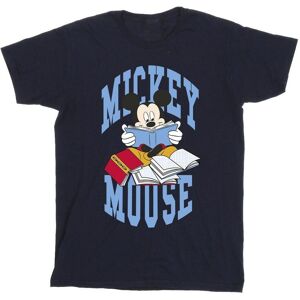 Disney Men's Mickey Mouse Reading Books Cotton T-Shirt in Navy Size: 5XL Navy 5XL Disney Men's Mickey Mouse Reading Books Cotton T-Shirt in Navy Size: 5XL Navy 5XL