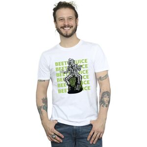 Beetlejuice Men's Pose Cotton T-Shirt in White Size: Medium White M Beetlejuice Men's Pose Cotton T-Shirt in White Size: Medium White M