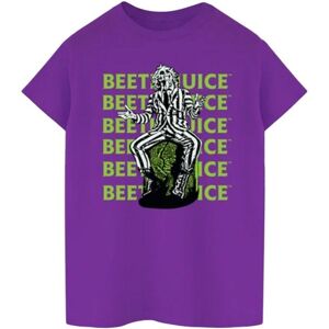 Beetlejuice Men's Pose Cotton T-Shirt in Purple Size: 2XL Purple 2XL Beetlejuice Men's Pose Cotton T-Shirt in Purple Size: 2XL Purple 2XL