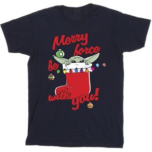 Star Wars Men's Merry Force Be With You Cotton T-Shirt in Navy Size: 3XL Navy 3XL Star Wars Men's Merry Force Be With You Cotton T-Shirt in Navy Size: 3XL Navy 3XL