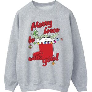 Star Wars Men's Merry Force Be With You Sweatshirt in Grey Size: 5XL Grey 5XL Star Wars Men's Merry Force Be With You Sweatshirt in Grey Size: 5XL Grey 5XL