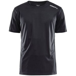 CRAFT Men's Rush Short-Sleeved T-Shirt in Black Size: XL Black XL CRAFT Men's Rush Short-Sleeved T-Shirt in Black Size: XL Black XL