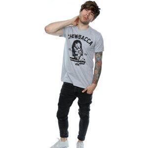 Star Wars Men's Collegiate Chewbacca Heather T-Shirt in Grey Size: Large Grey L Star Wars Men's Collegiate Chewbacca Heather T-Shirt in Grey Size: Large Grey L