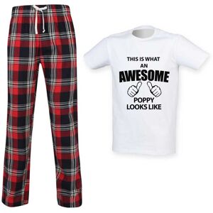 60 SECOND MAKEOVER Men's This Is What An Awesome Poppy Looks Like Pyjama Set in Red Size: Medium Red M 60 SECOND MAKEOVER Men's This Is What An Awesome Poppy Looks Like Pyjama Set in Red Size: Medium Red M