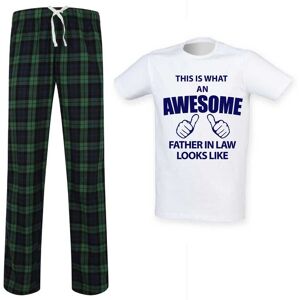 60 SECOND MAKEOVER Men's This Is What An Awesome Father In Law Looks Like Tartan Pyjama Set in Green Size: XS Green XS 60 SECOND MAKEOVER Men's This Is What An Awesome Father In Law Looks Like Tartan Pyjama Set in Green Size: XS Green XS