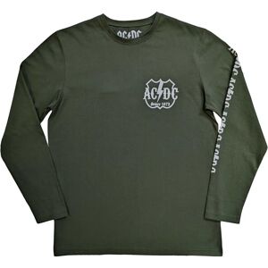 AC/DC Men's Rock Or Bust Cotton Long-Sleeved T-Shirt in Green Size: Small Green S AC/DC Men's Rock Or Bust Cotton Long-Sleeved T-Shirt in Green Size: Small Green S