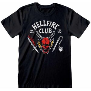 Stranger Things Men's Hellfire Club Logo T-Shirt in Black Size: 2XL Black 2XL Stranger Things Men's Hellfire Club Logo T-Shirt in Black Size: 2XL Black 2XL