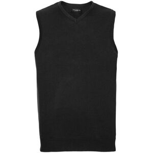 Russell Collection Men's Knitted V Neck Sleeveless Sweatshirt in Charcoal Size: Large Charcoal L Russell Collection Men's Knitted V Neck Sleeveless Sweatshirt in Charcoal Size: Large Charcoal L