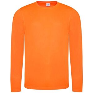 AWDis Cool Men's Moisture Wicking Long-Sleeved T-Shirt in Burnt Orange Size: XL Burnt Orange XL AWDis Cool Men's Moisture Wicking Long-Sleeved T-Shirt in Burnt Orange Size: XL Burnt Orange XL