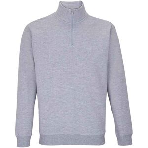 SOL'S Men's Conrad Marl Quarter Zip Sweatshirt in Grey Size: Medium Grey M SOL'S Men's Conrad Marl Quarter Zip Sweatshirt in Grey Size: Medium Grey M