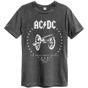 Amplified Men's For Those About To Rock AC DC T-Shirt in Charcoal Size: Small Charcoal S Amplified Men's For Those About To Rock AC DC T-Shirt in Charcoal Size: Small Charcoal S
