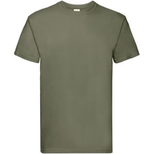 Fruit of the Loom Men's Super Premium Plain T-Shirt in Olive Size: XL Olive XL Fruit of the Loom Men's Super Premium Plain T-Shirt in Olive Size: XL Olive XL