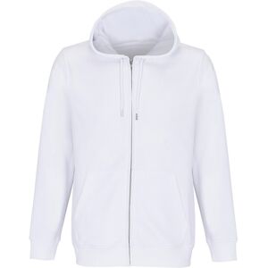 SOL'S Men's Calipso Full Zip Hoodie in White Size: Large White L SOL'S Men's Calipso Full Zip Hoodie in White Size: Large White L