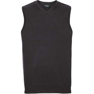 Russell Collection Men's Knitted V Neck Sleeveless Sweatshirt in Black Size: XS Black XS Russell Collection Men's Knitted V Neck Sleeveless Sweatshirt in Black Size: XS Black XS