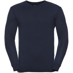 Russell Collection Men's Knitted V Neck Sweatshirt in Navy Size: 2XS Navy 2XS Russell Collection Men's Knitted V Neck Sweatshirt in Navy Size: 2XS Navy 2XS