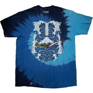 Nick Mason´s Saucerful Of Secrets Men's Hokusai Wave Dip Dye T-Shirt in Blue Size: XL Blue XL Nick Mason´s Saucerful Of Secrets Men's Hokusai Wave Dip Dye T-Shirt in Blue Size: XL Blue XL