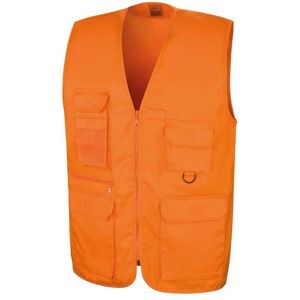 Result Men's Safari Waistcoat in Orange Size: Medium Orange M Result Men's Safari Waistcoat in Orange Size: Medium Orange M