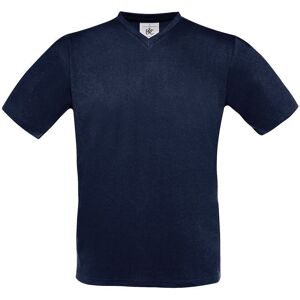 B&C Men's Exact V Neck T-Shirt in Navy Size: Small Navy S B&C Men's Exact V Neck T-Shirt in Navy Size: Small Navy S