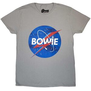David Bowie Men's Starman Logo T-Shirt in Grey Size: Medium Grey M David Bowie Men's Starman Logo T-Shirt in Grey Size: Medium Grey M