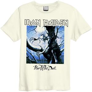 Amplified Men's Fear Of The Dark Iron Maiden Vintage T-Shirt in White Size: 2XL White 2XL Amplified Men's Fear Of The Dark Iron Maiden Vintage T-Shirt in White Size: 2XL White 2XL