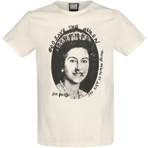 Amplified Men's God Save The Queen Sex Pistols Vintage T-Shirt in White Size: XL White XL Amplified Men's God Save The Queen Sex Pistols Vintage T-Shirt in White Size: XL White XL