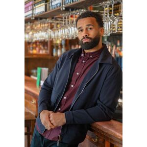 Brave Soul Men's Patch Pocket Harrington Jacket in Navy Size: Medium Navy M Brave Soul Men's Patch Pocket Harrington Jacket in Navy Size: Medium Navy M