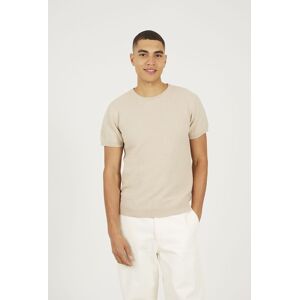 Brave Soul Men's Short Sleeve Knitted T-Shirt in Stone Size: Medium Stone M Brave Soul Men's Short Sleeve Knitted T-Shirt in Stone Size: Medium Stone M