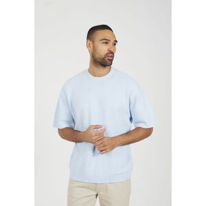 Brave Soul Men's Short Sleeve Knitted T-Shirt in Light Blue Size: XL Light Blue XL Brave Soul Men's Short Sleeve Knitted T-Shirt in Light Blue Size: XL Light Blue XL