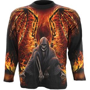 Spiral Direct Men's Flaming Death All-Over Print Long-Sleeved T-Shirt in Black Size: Large Black L Spiral Direct Men's Flaming Death All-Over Print Long-Sleeved T-Shirt in Black Size: Large Black L