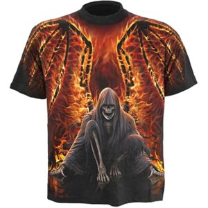 Spiral Direct Men's Flaming Death Short-Sleeved T-Shirt in Black Size: Medium Black M Spiral Direct Men's Flaming Death Short-Sleeved T-Shirt in Black Size: Medium Black M