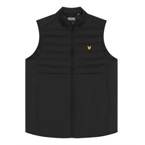 Lyle & Scott Men's Double Baffle Hybrid Gilet in Black Size: Small Black S Lyle & Scott Men's Double Baffle Hybrid Gilet in Black Size: Small Black S
