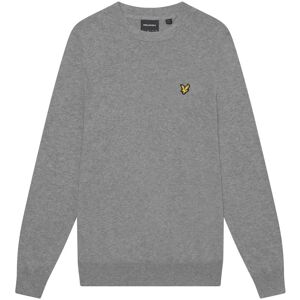 Lyle & Scott Men's Cotton Merino Crew Neck Jumper in Mid Grey Size: Large Mid Grey L Lyle & Scott Men's Cotton Merino Crew Neck Jumper in Mid Grey Size: Large Mid Grey L