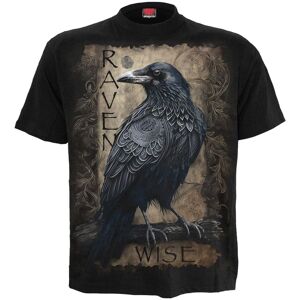 Spiral Direct Men's Raven Wise T-Shirt in Black Size: XL Black XL Spiral Direct Men's Raven Wise T-Shirt in Black Size: XL Black XL